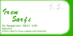 iren sarfi business card