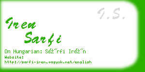 iren sarfi business card